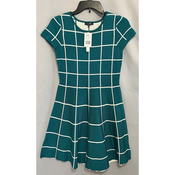 My Michelle Other - My Michelle Girls Green‎ & White Plaid Short Sleeve Dress Sz XXL Girls NWT